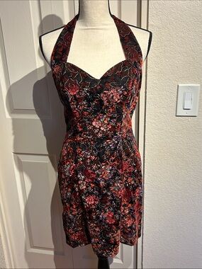 Vintage Rampage Halter Sweatheart Neck Dress